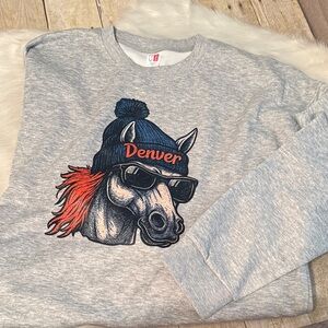 Denver Broncos Bronco Gray Sweatshirt